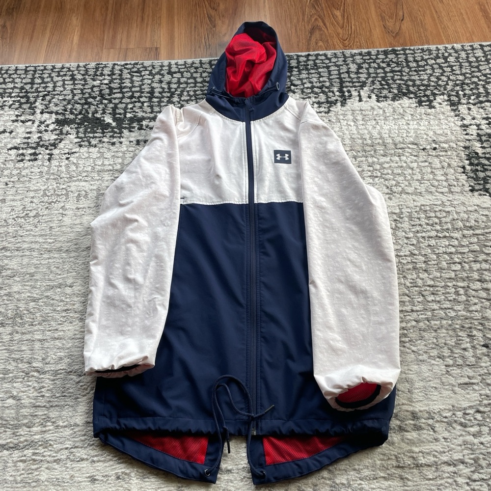 Under Armour Men's Navy & White Hooded Jacket